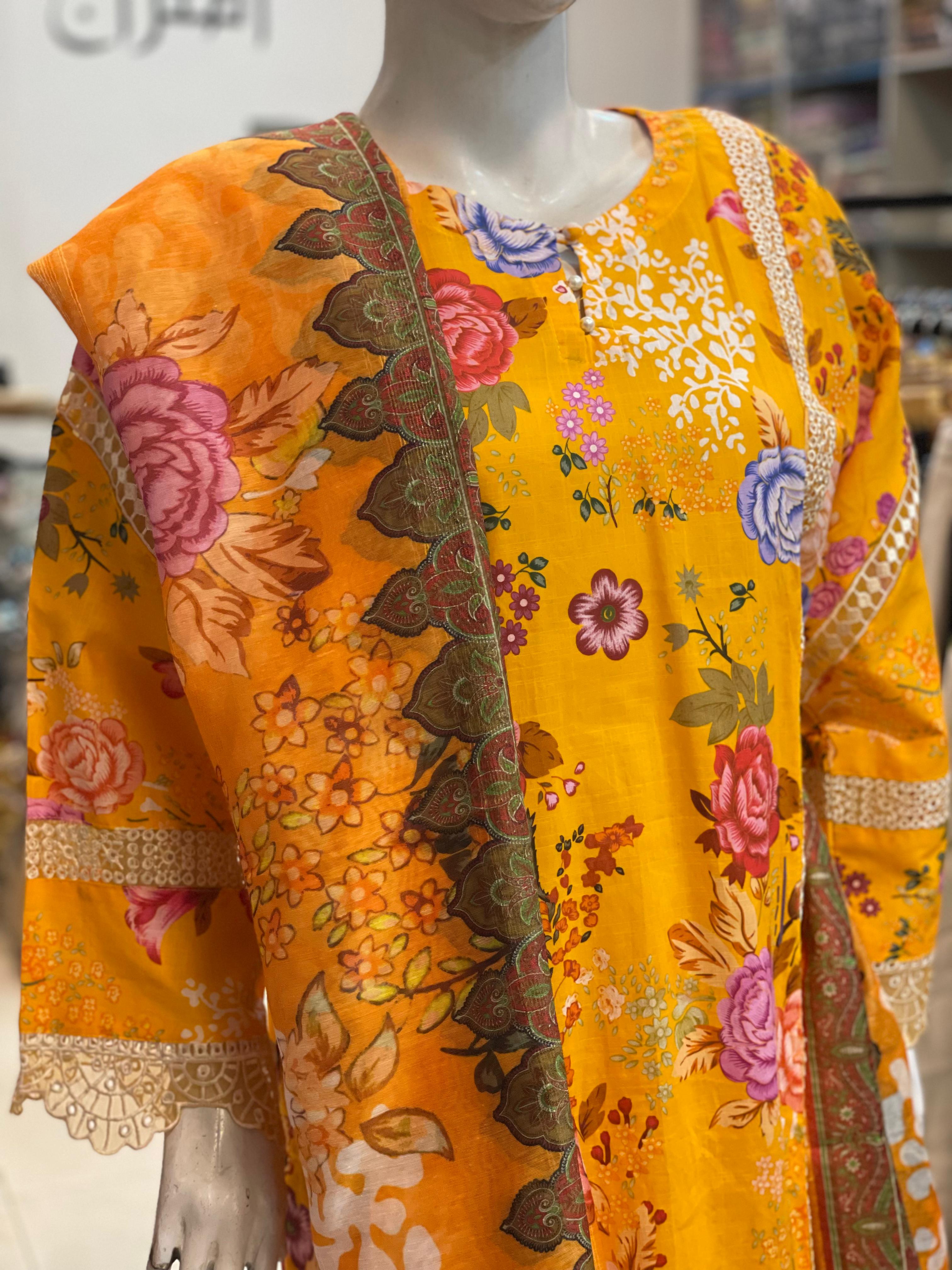 3 PIECE - EMBROIDERED LAWN SUIT