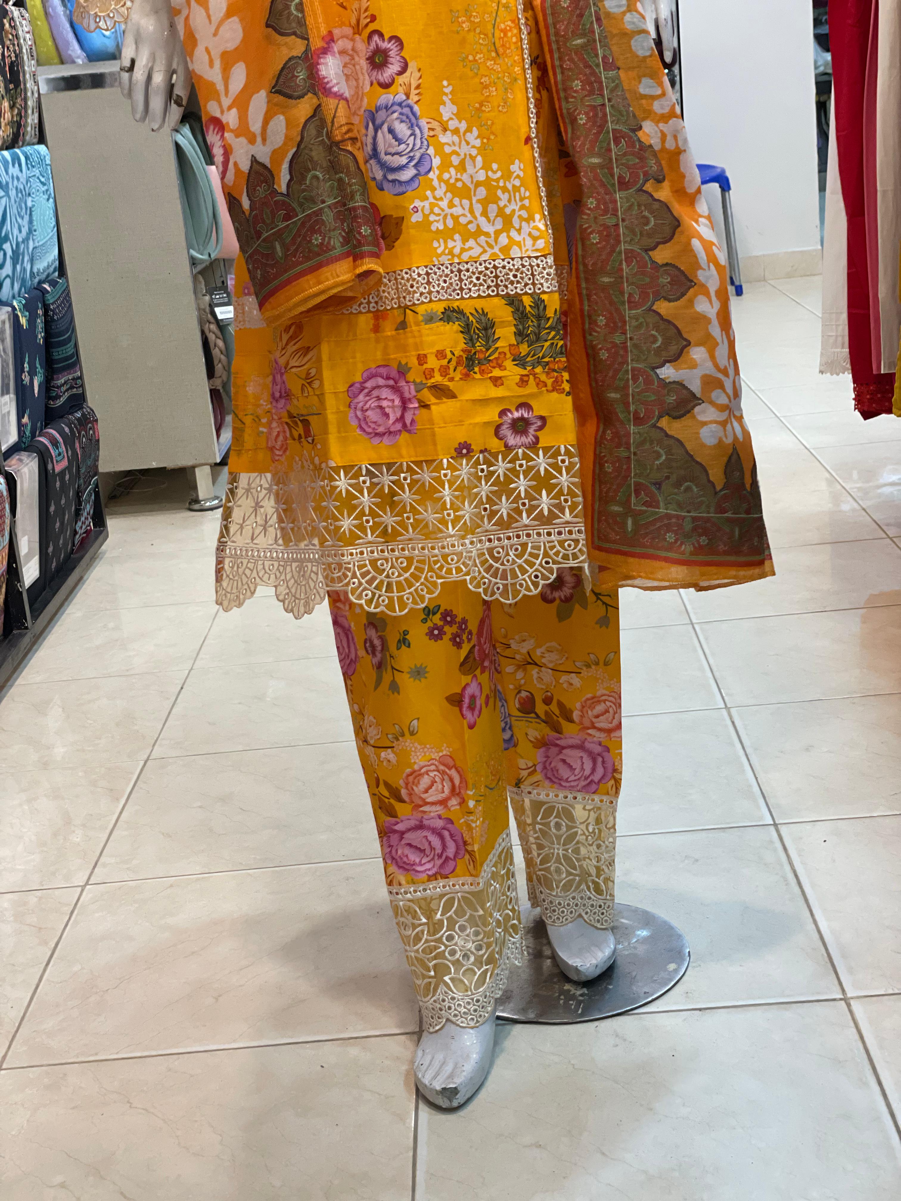 3 PIECE - EMBROIDERED LAWN SUIT