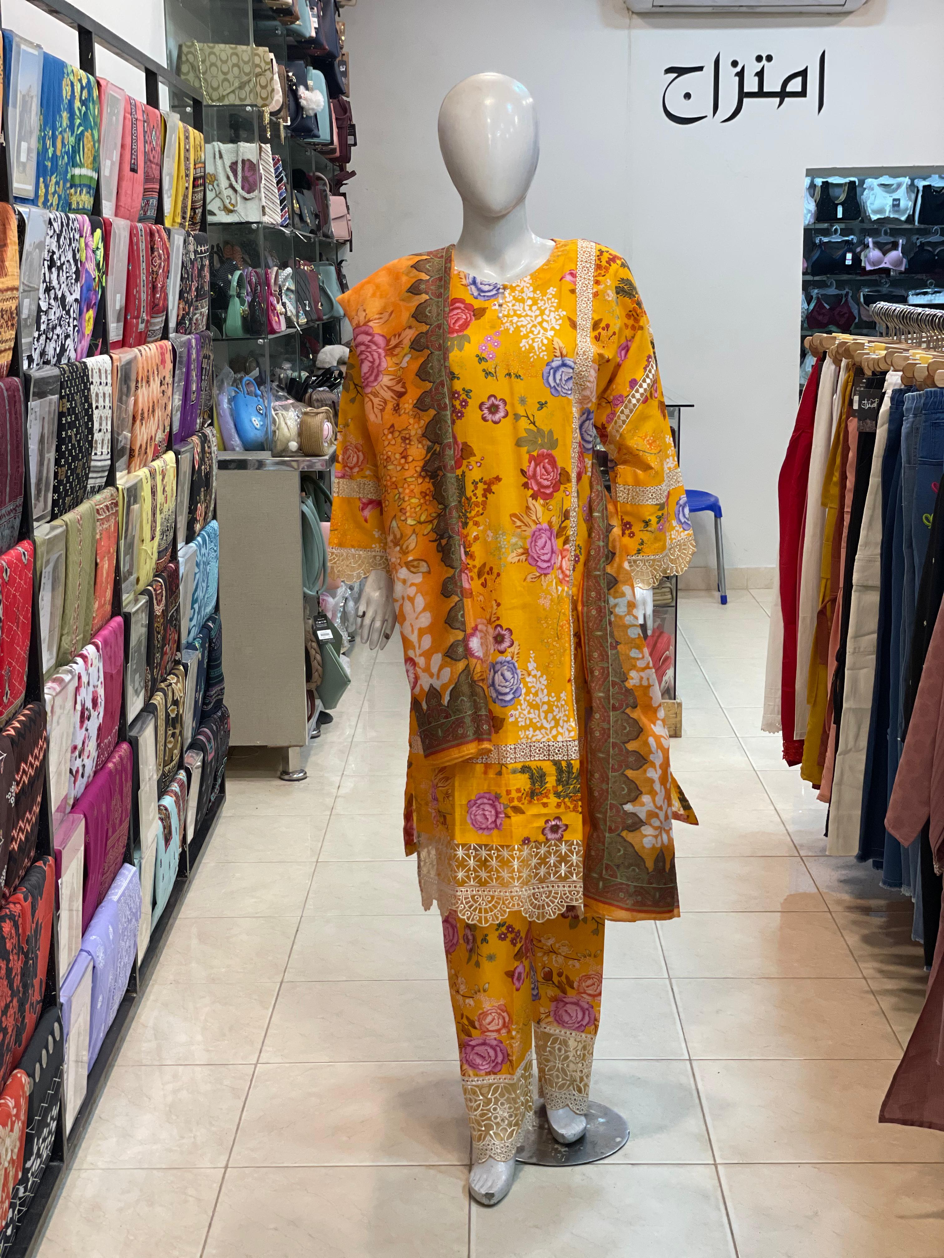 3 PIECE - EMBROIDERED LAWN SUIT