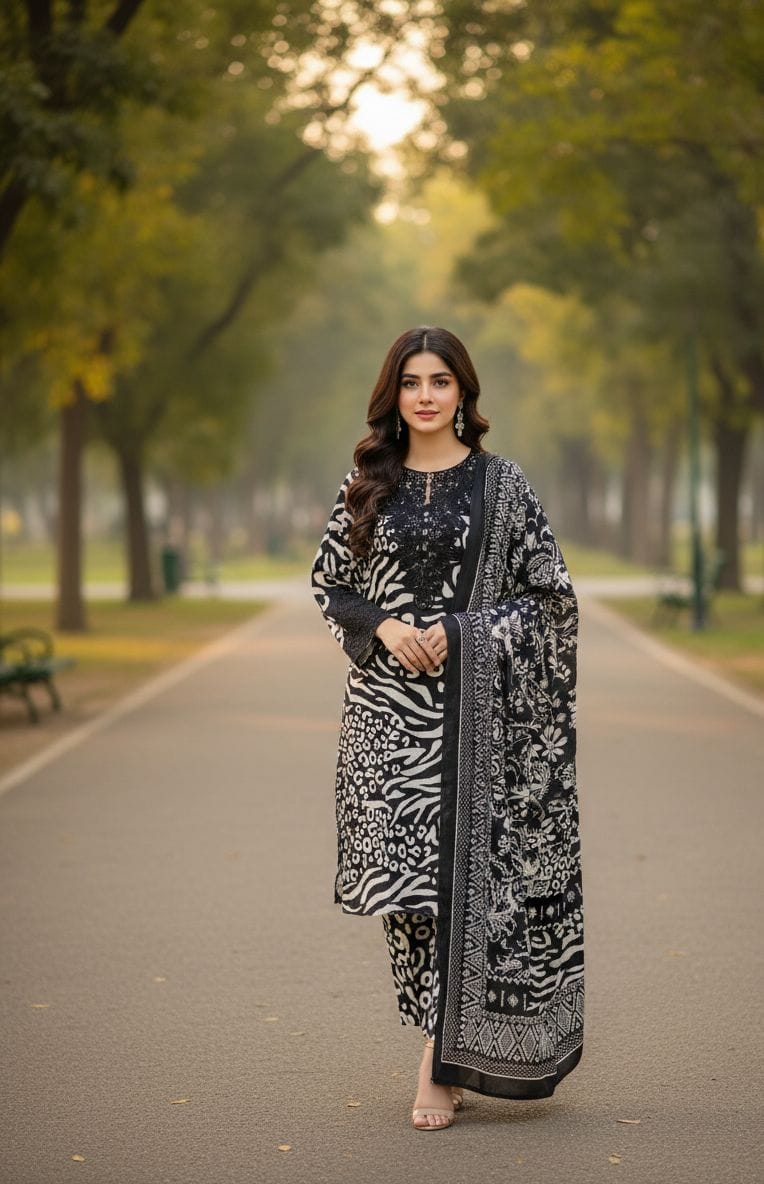 Embroidered Stitch 3pc