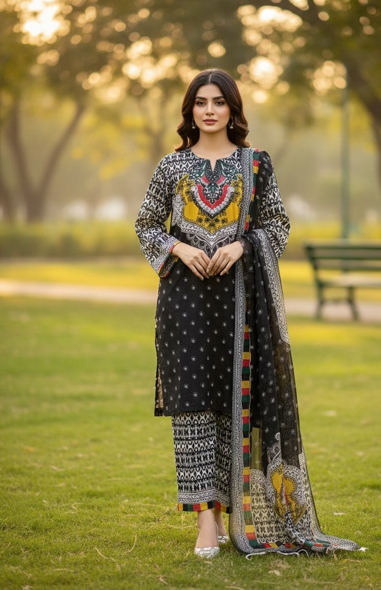 Embroidered Stitch 3pc