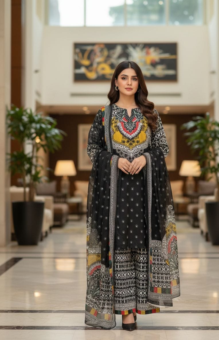 Embroidered Stitch 3pc