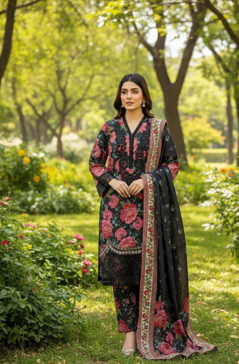 Embroidered Stitch 3pc