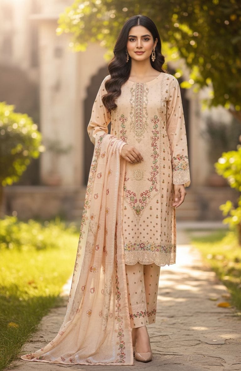 Embroidered Stitch 3pc