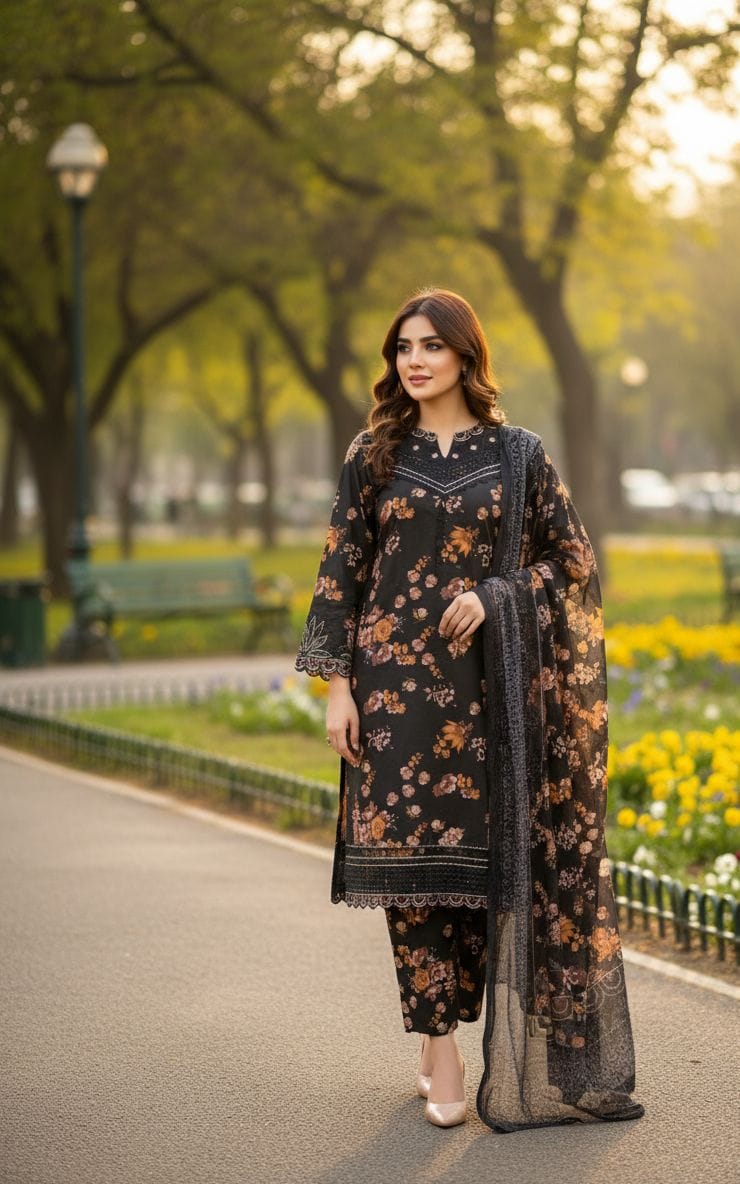 Embroidered  Stitch 3pc