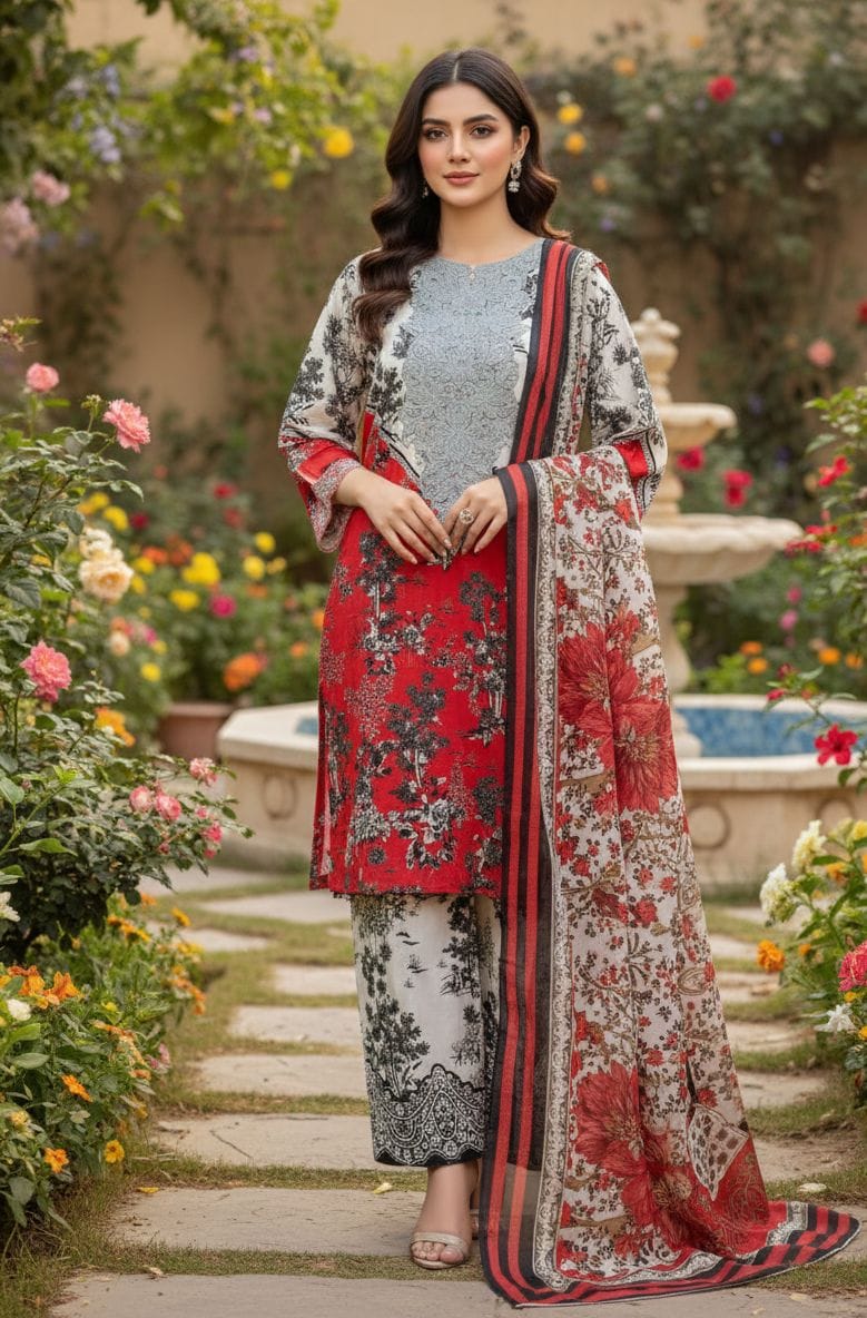 Embroidered Stitch 3pc