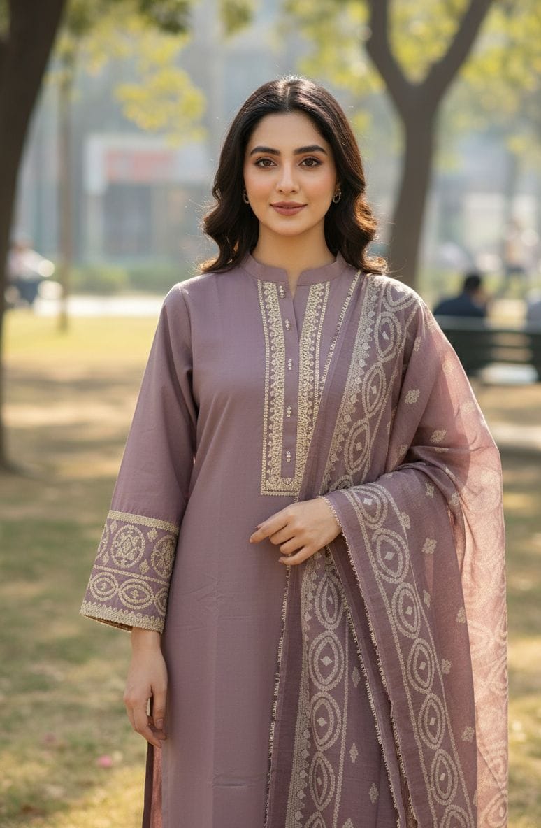 Embroidered Stitch 3pc