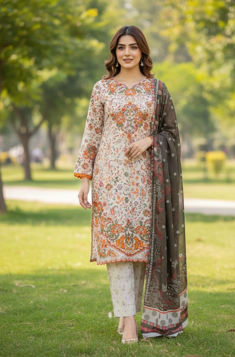 Embroidered Stitch 3pc