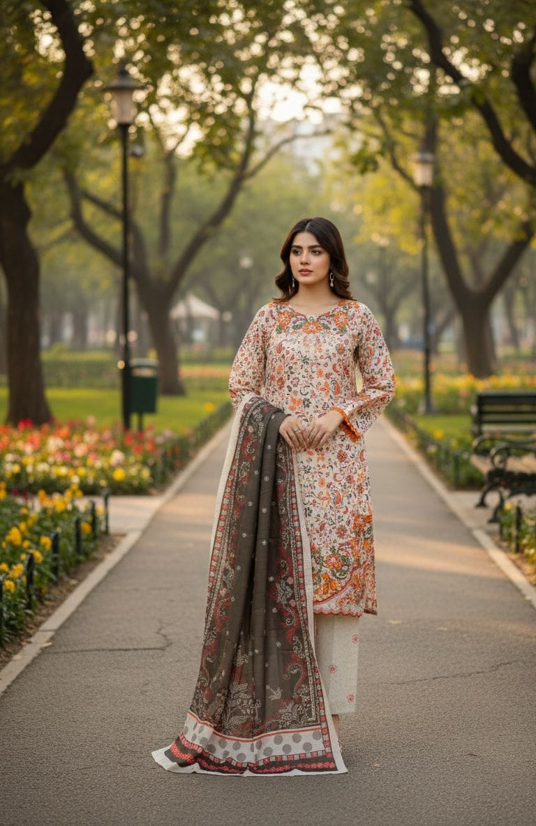 Embroidered Stitch 3pc