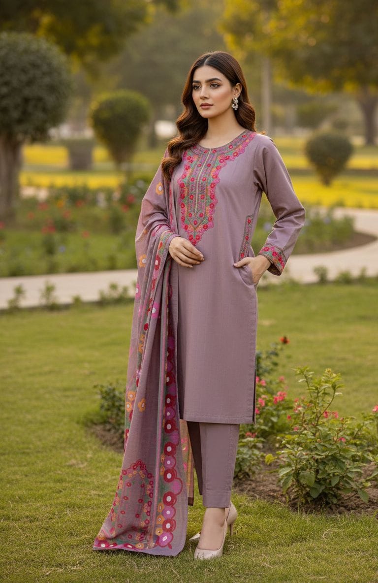 Embroidered Stitch 3pc