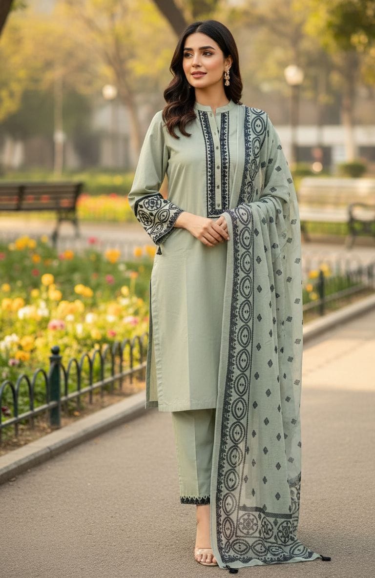 Embroidered Stitch 3pc