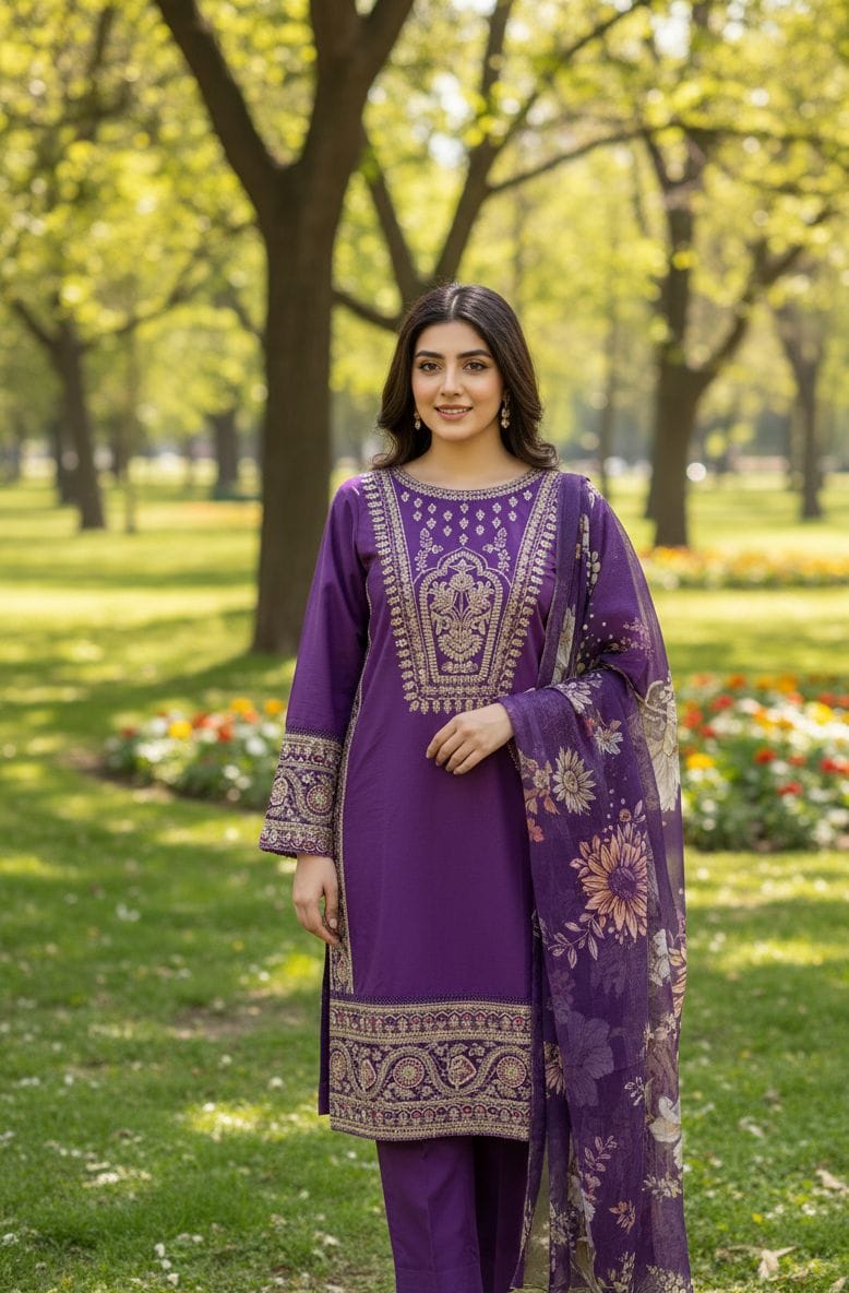 Embroided Stitch 3pc