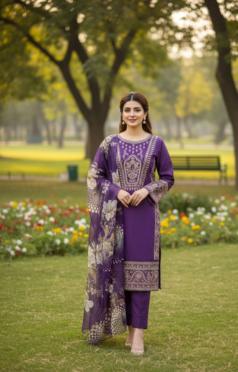 Embroided Stitch 3pc