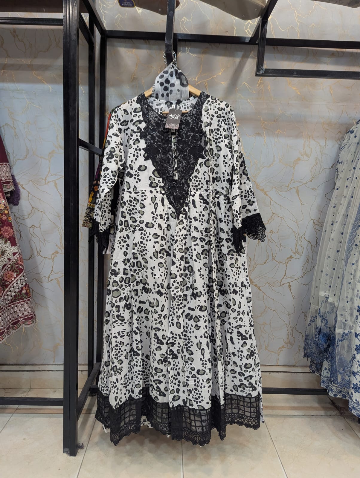Embroidered Frock 3pc