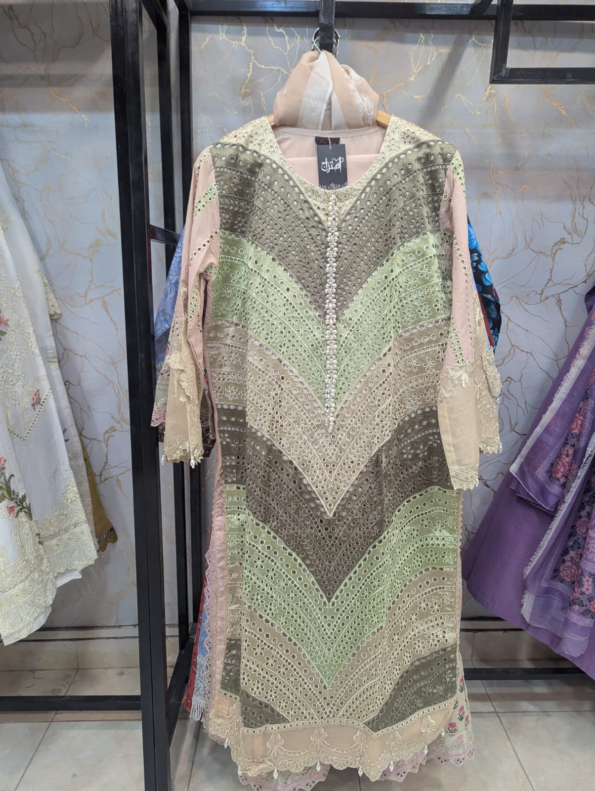 Embroidered Stitch 3pc
