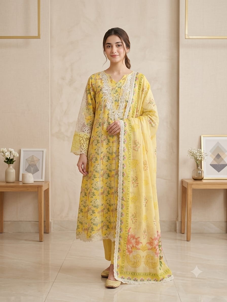 Embroidered Stitch 3pc