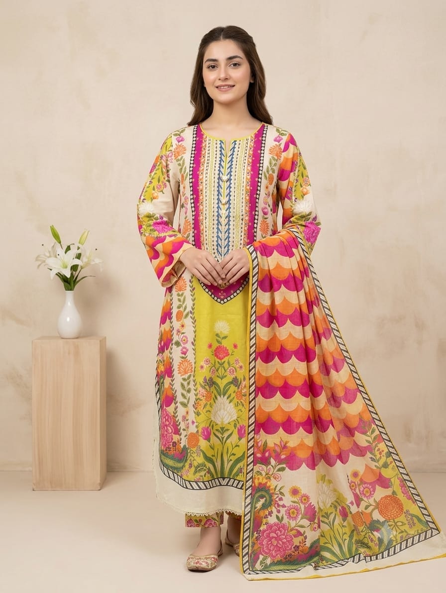 Embroidered Stitch 3pc