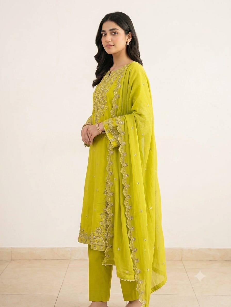 Embroidered Stitch 3pc