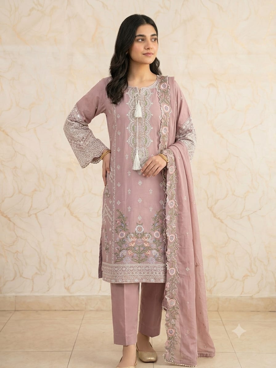 Embroidered Stitch 3pc