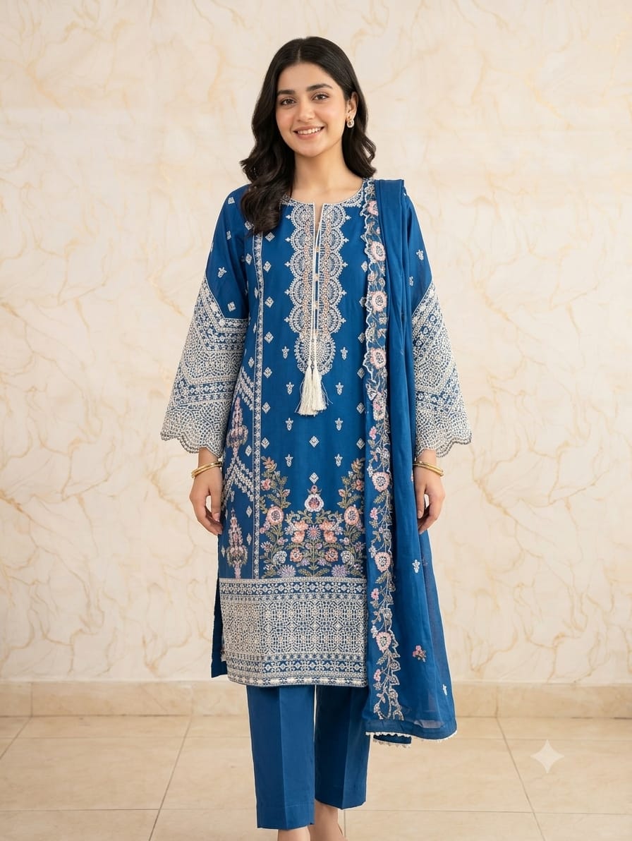 Embroidered Stitch 3pc