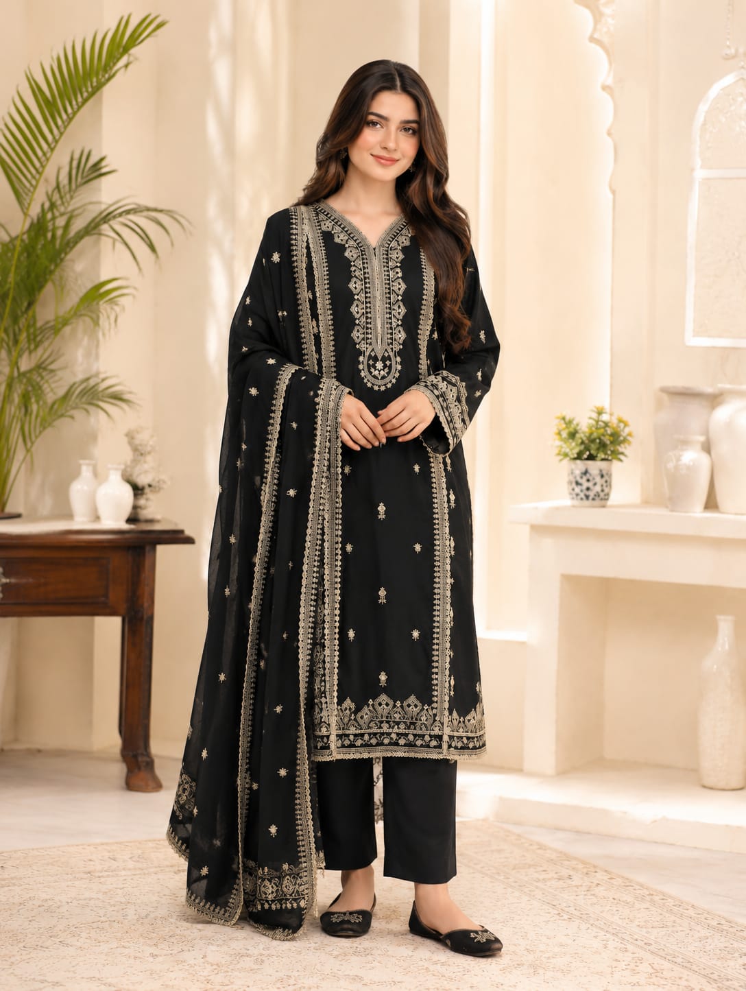 Embroidered Stitch 3pc