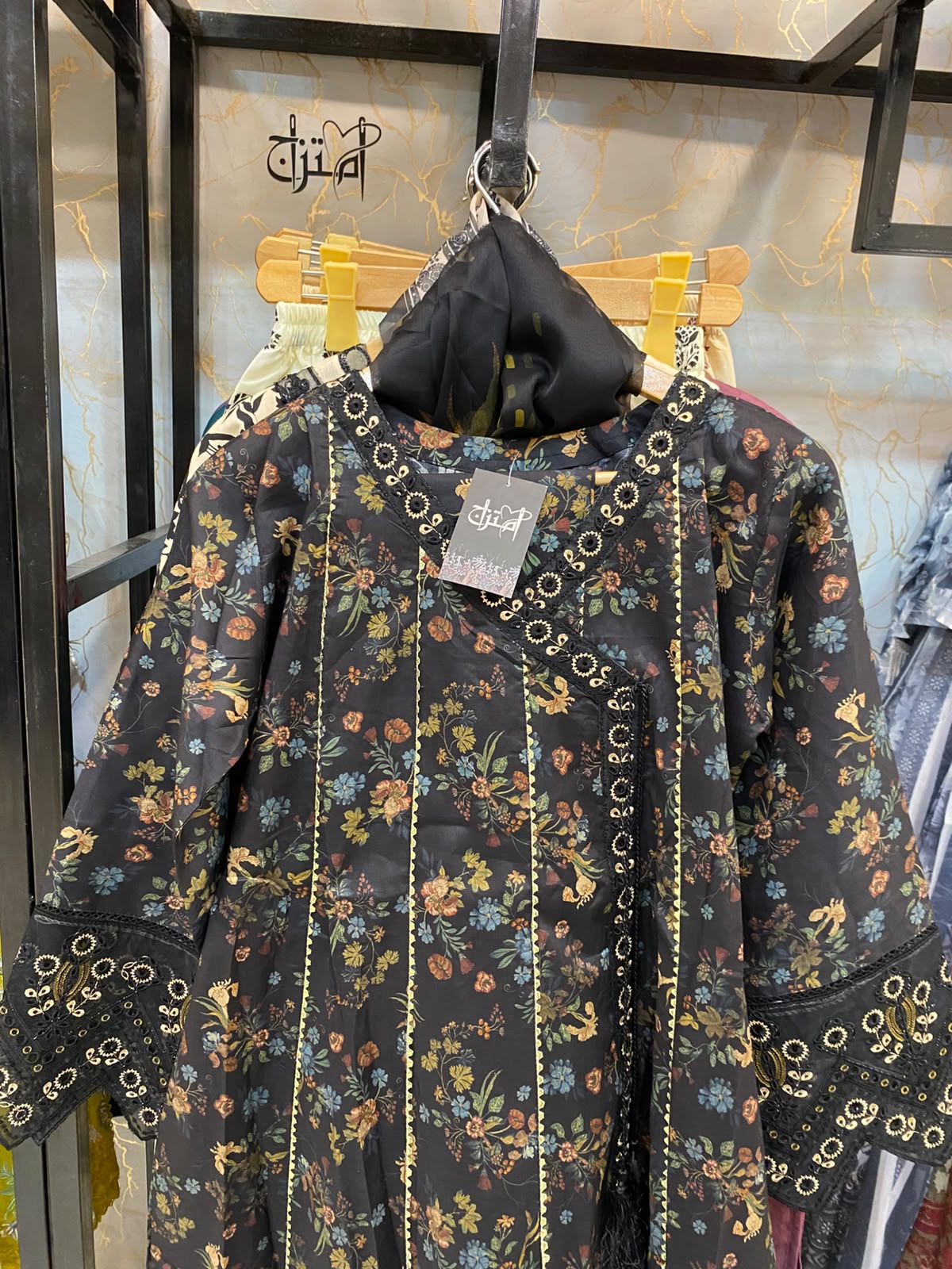 Lawn frock 3pc