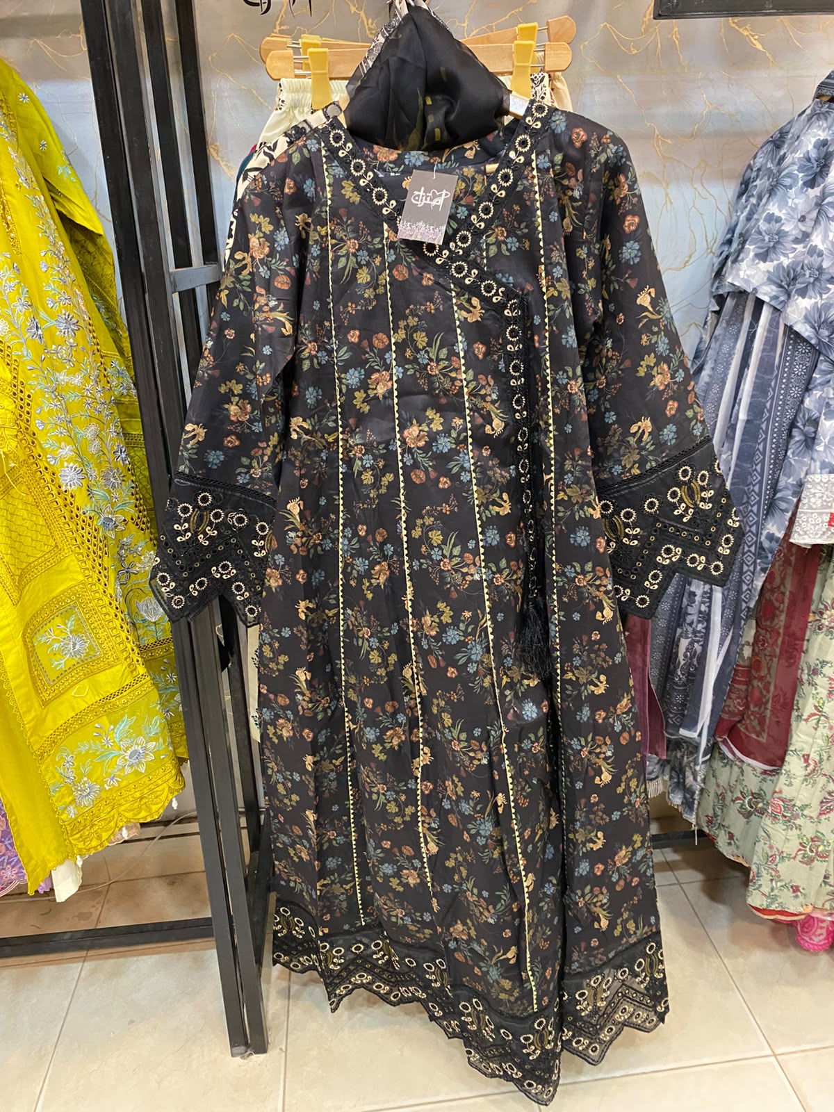Lawn frock 3pc