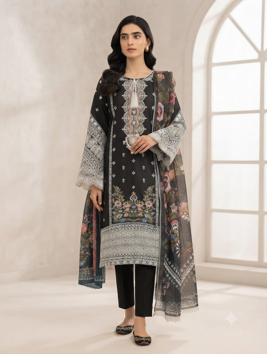 Embroidered Stitch 3pc