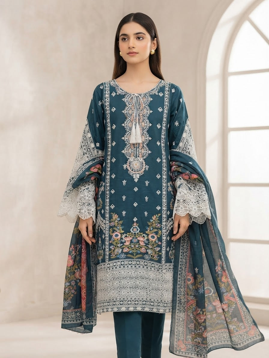 Embroidered Stitch 3pc