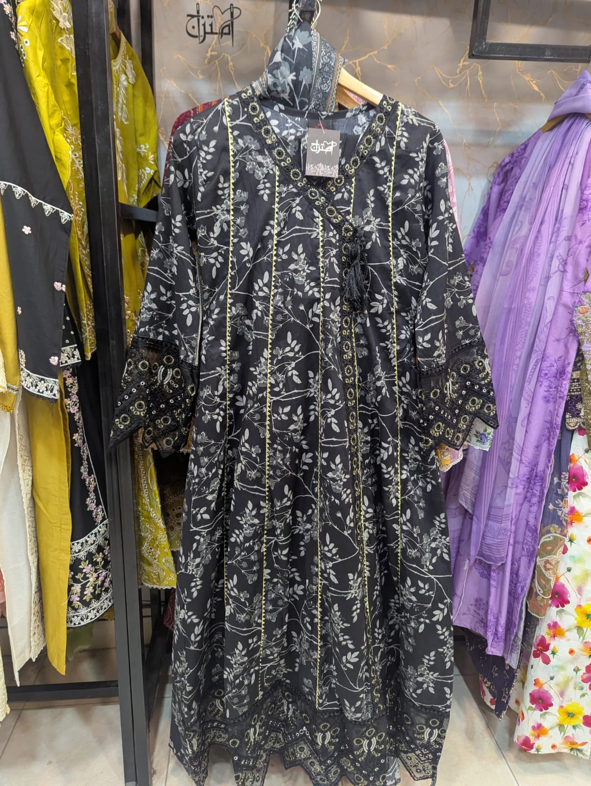 Embroidered Frock 3pc