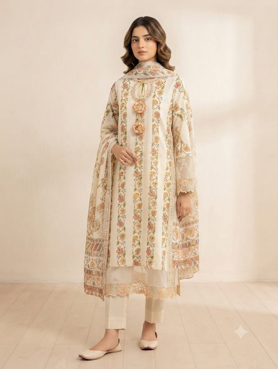 Embroidered stitch 3pc