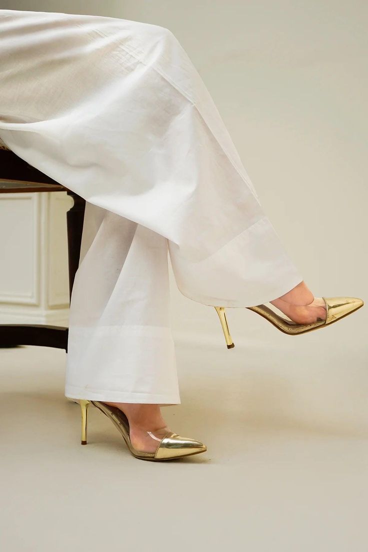 White Farshi Shalwar