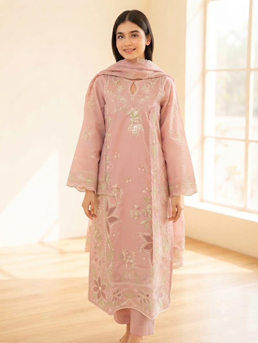 Embroidered Stitch 3pc(New arrivals)