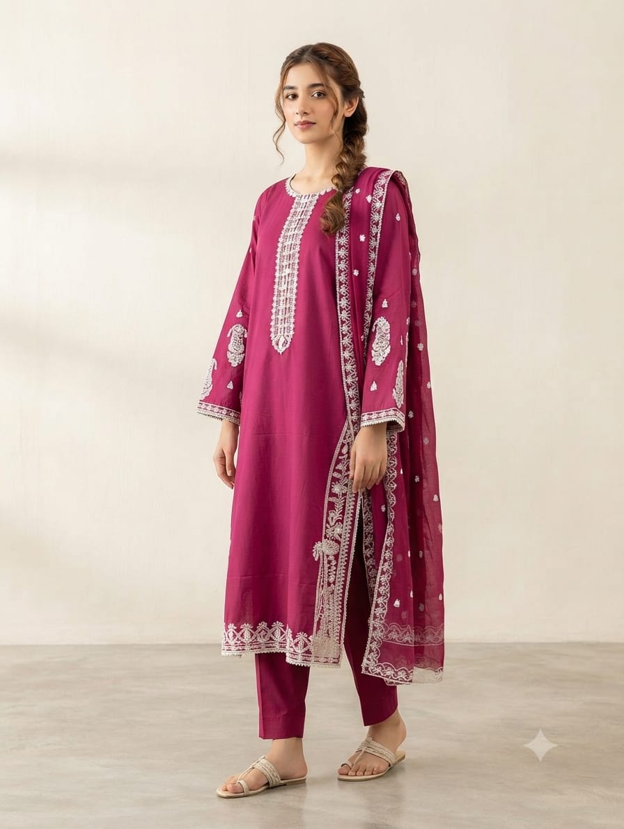 Embroidered Stitch 3pc (New arrivals)