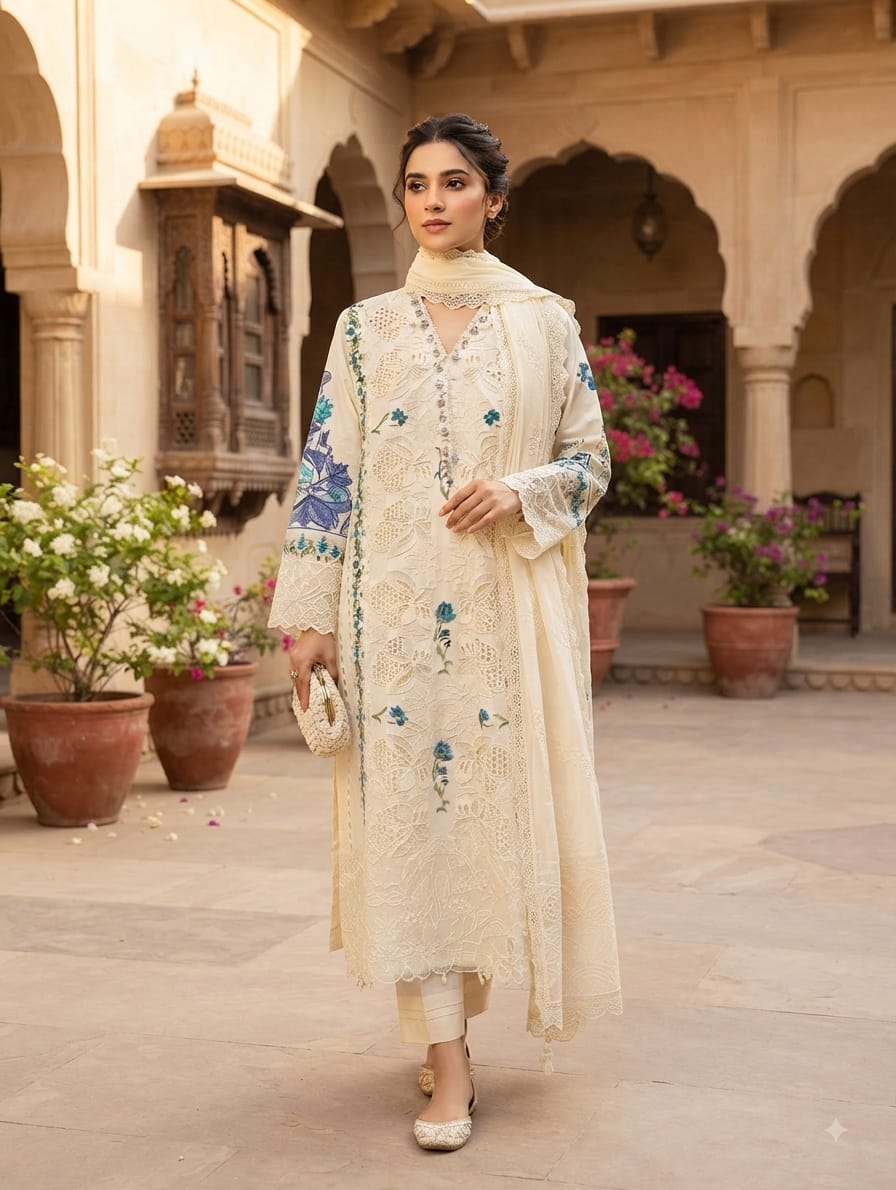 3PC EMBROIDERED