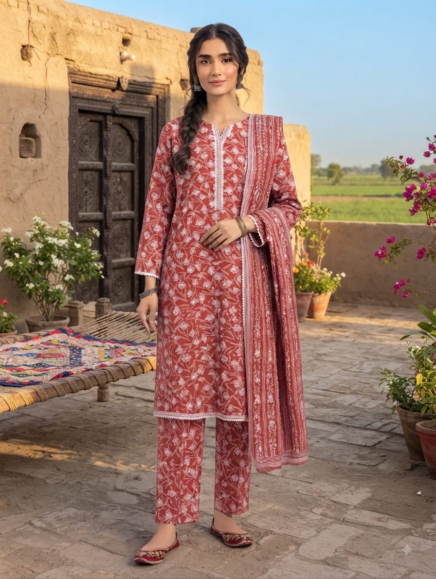 Printed 3pc Lawn