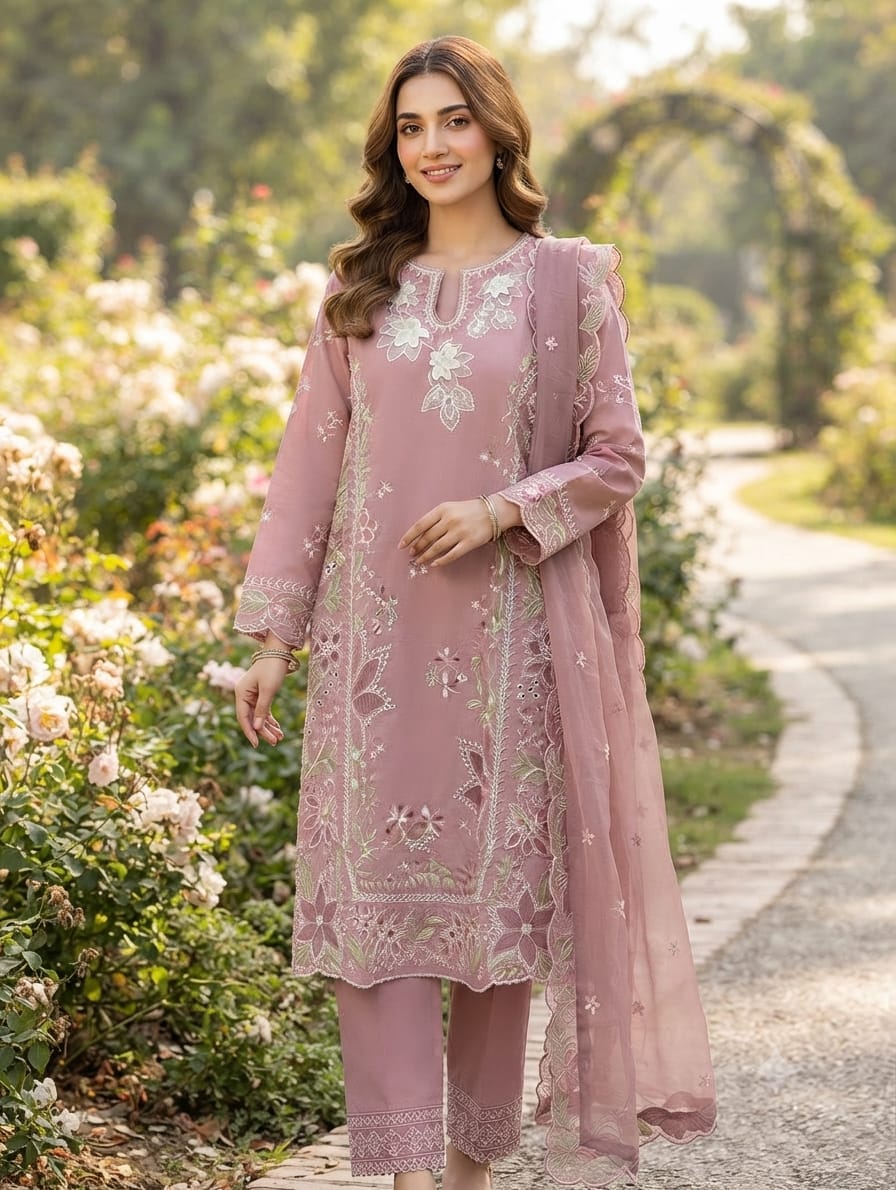 Embroidered Stitch 3pc