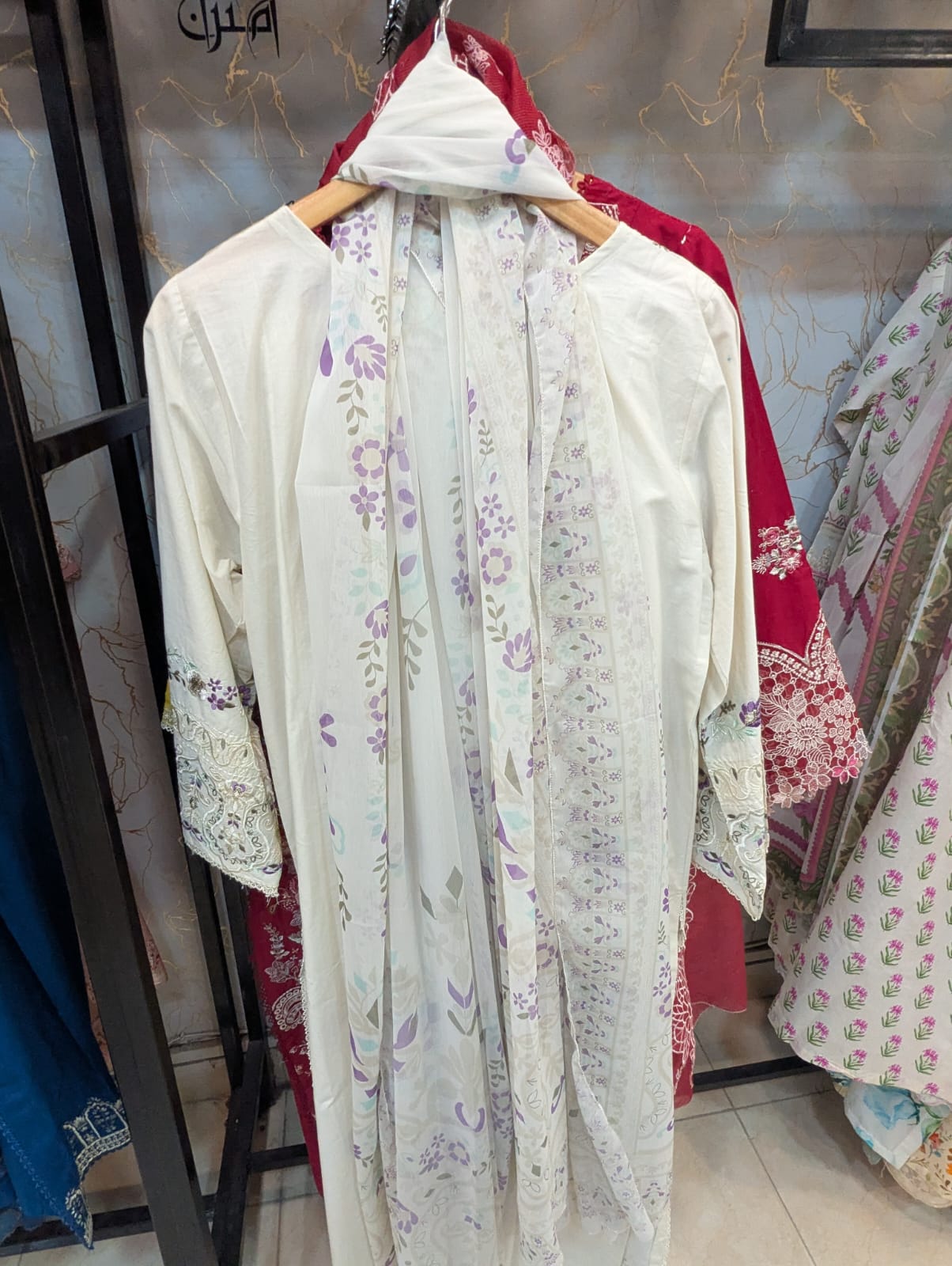 Embroidered Stitch 3pc Suit