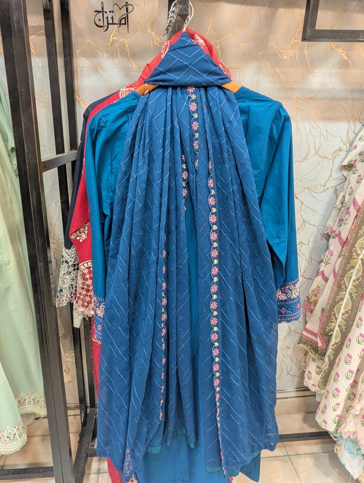 Embroidered Stitch 3pc Suit