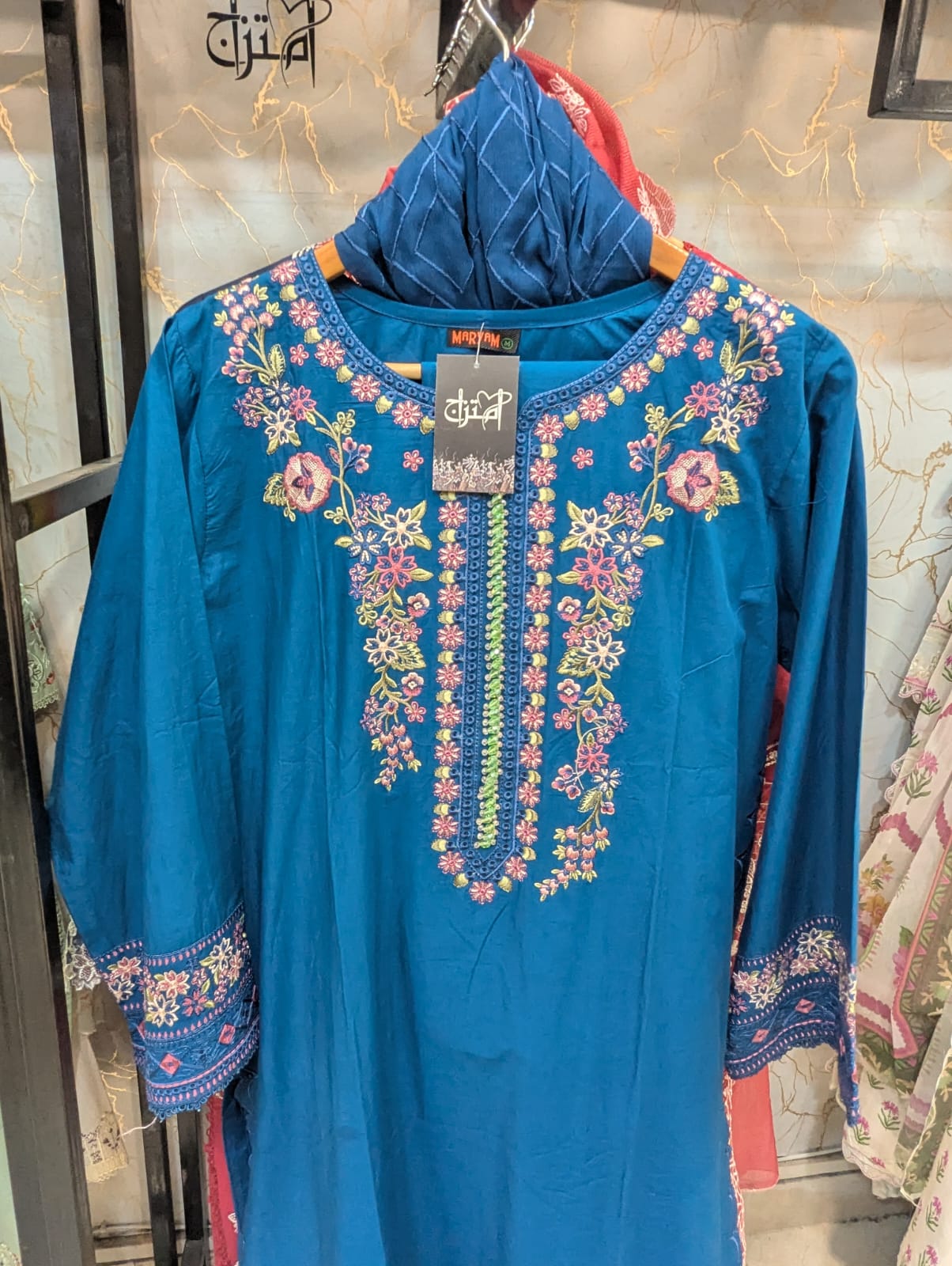 Embroidered Stitch 3pc Suit