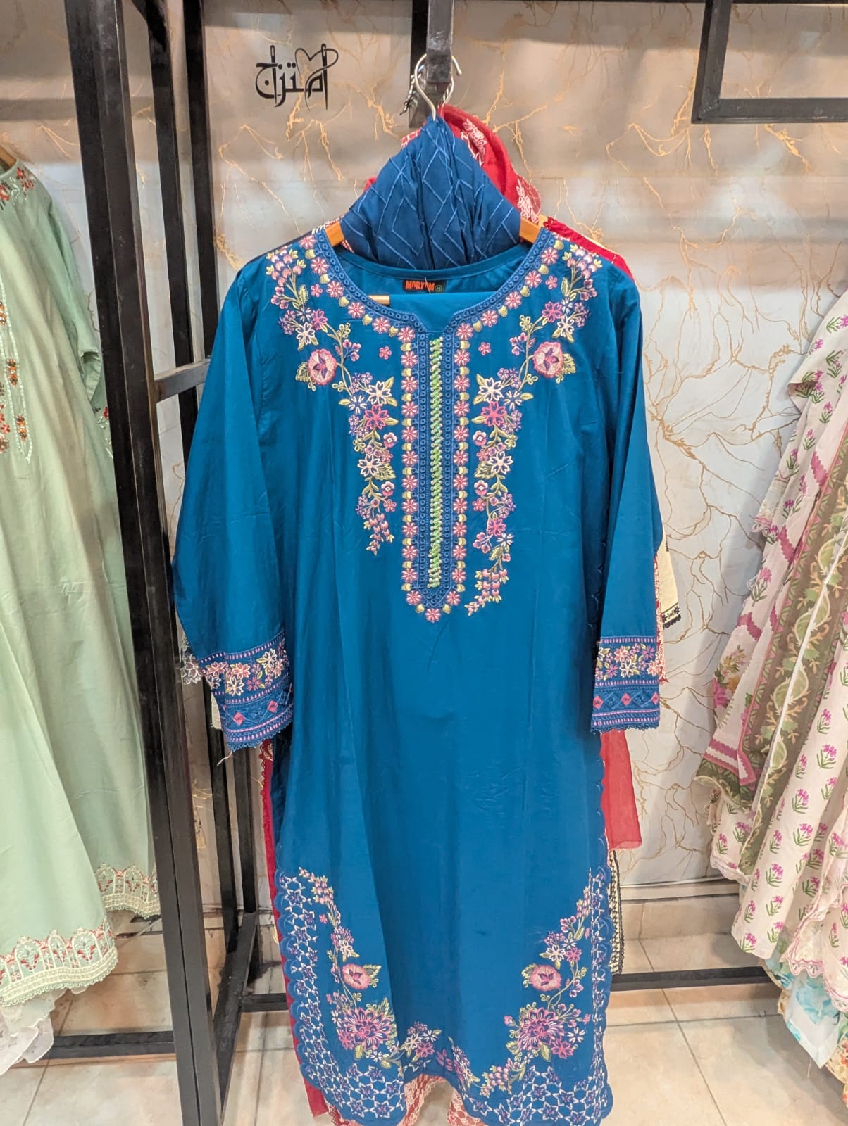 Embroidered Stitch 3pc Suit