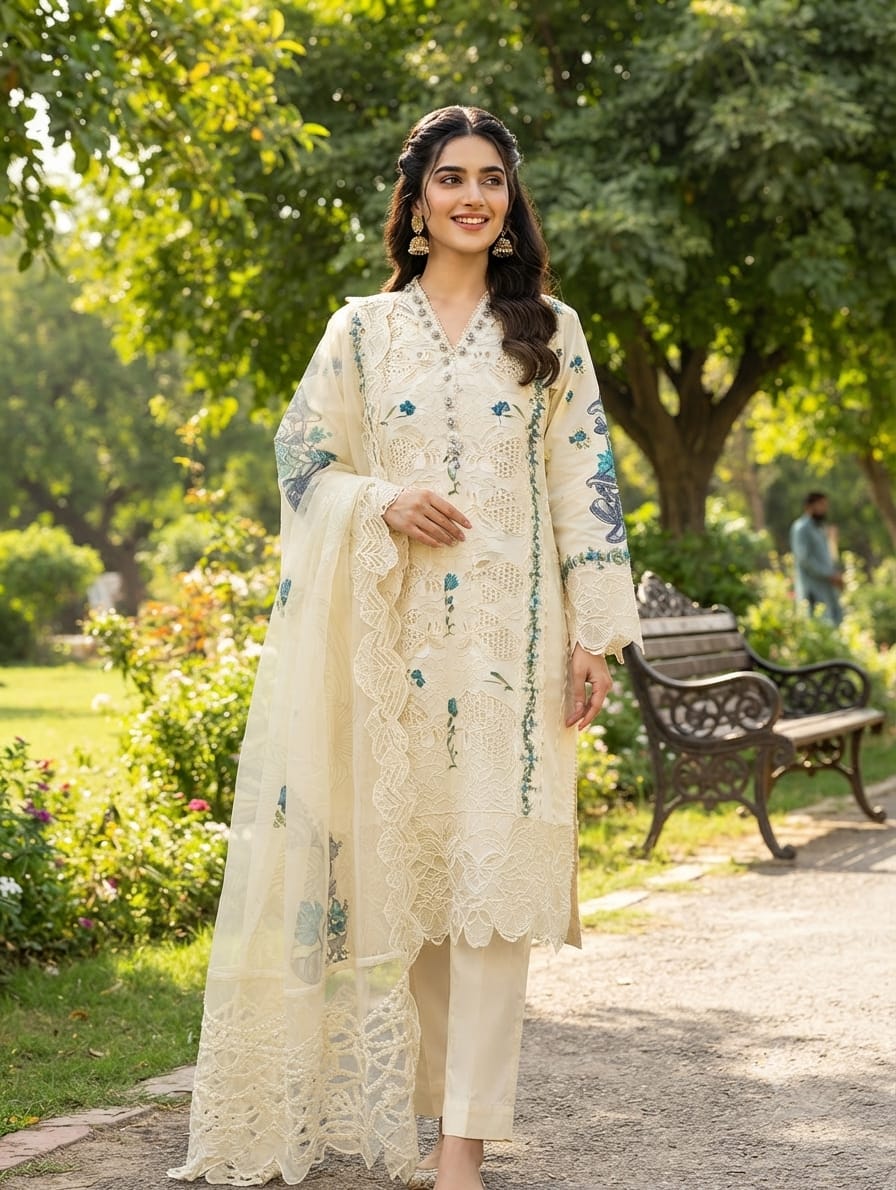 Embroidered Stitch 3pc