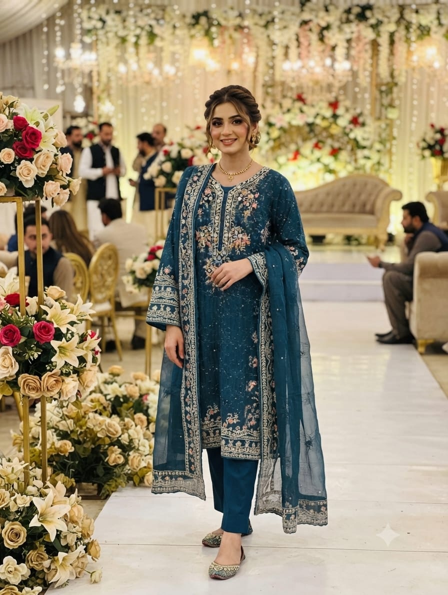 Embroidered Stitch 3pc