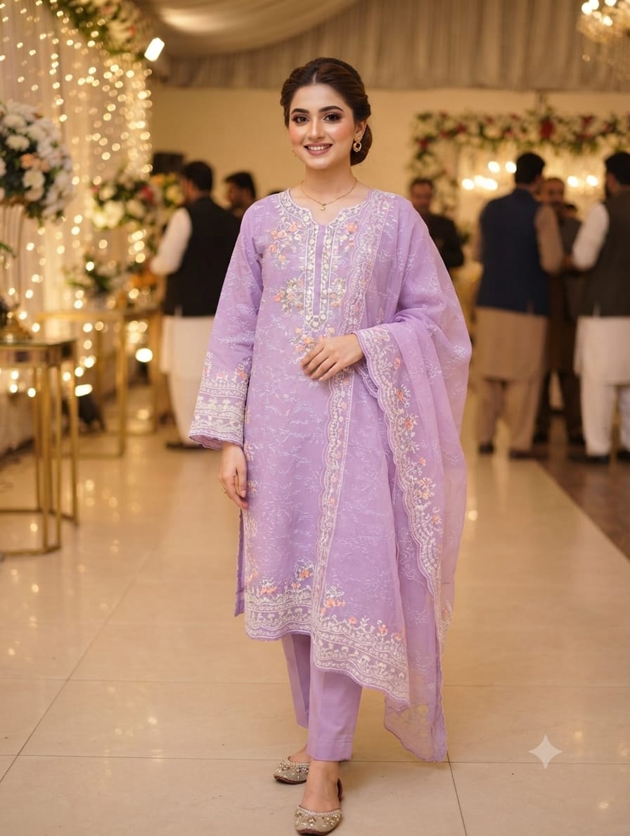 Embroidered Stitch 3pc