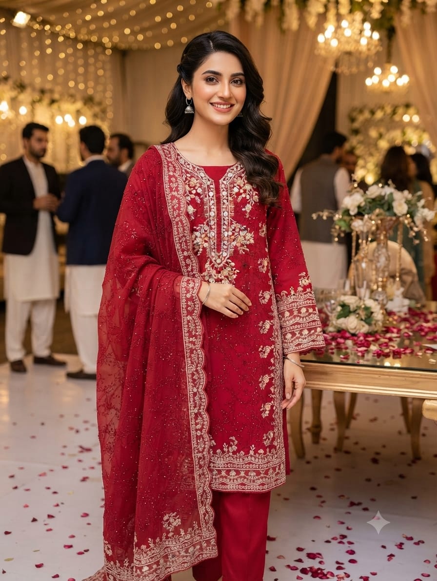 Embroidered  Stitch 3pc