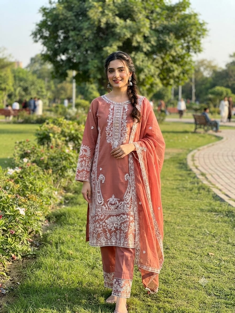Embroidered Stitch 3pc