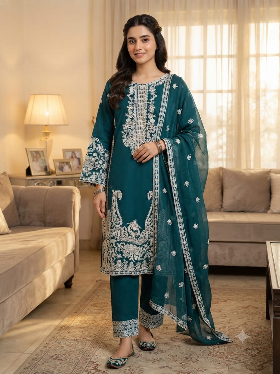 Embroidered Stitch 3pc