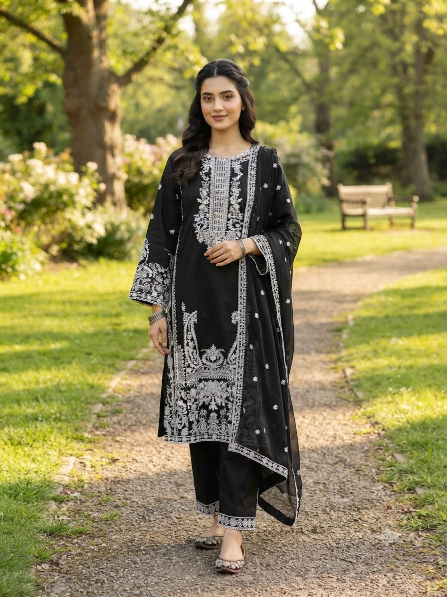 Embroidered Stitch 3pc