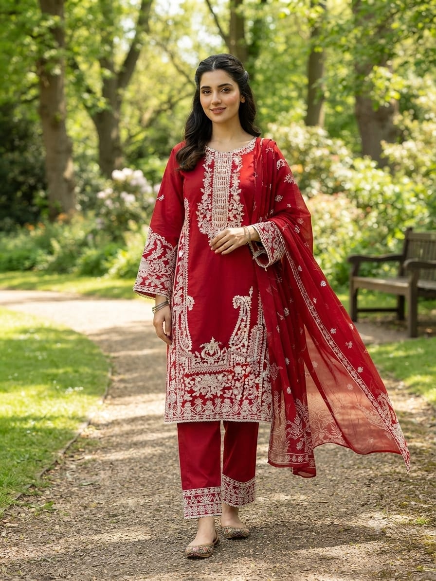Embroidered Stitch 3pc