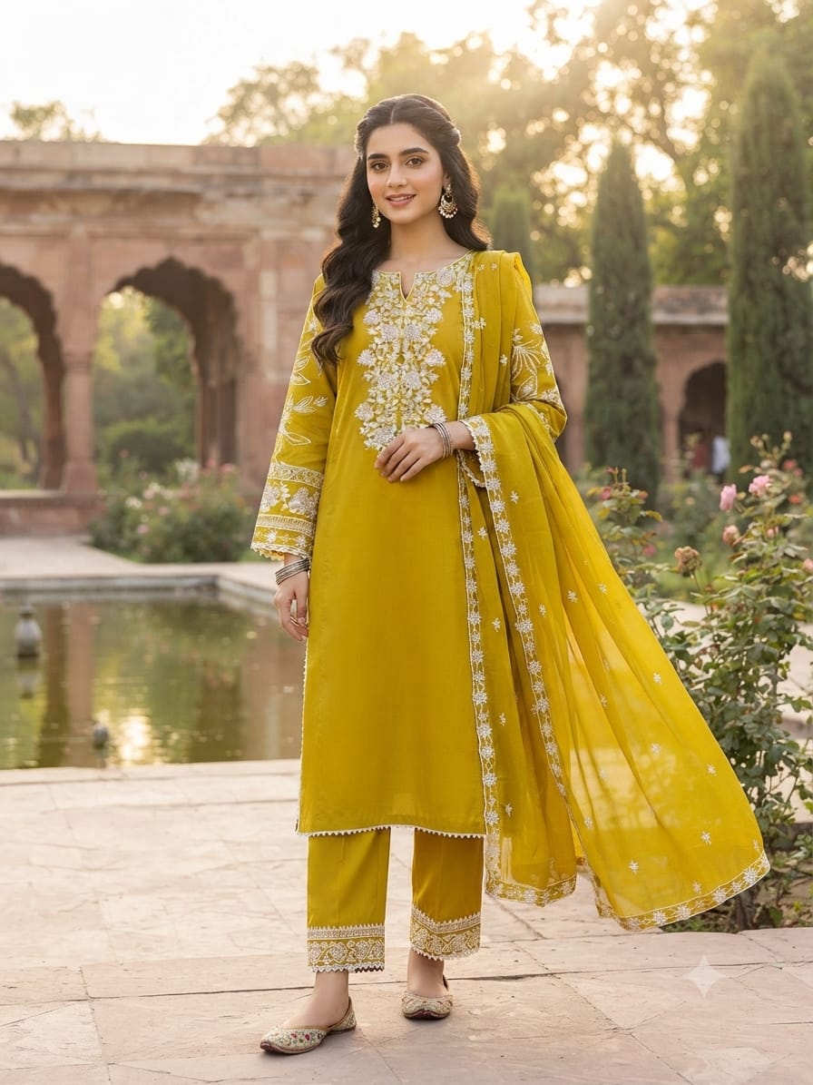 Embroidered Stitch 3pc